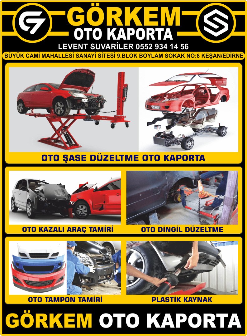 KEŞAN OTO KAPORTA GÖRKEM HASARLI ARAÇ TAMİR ŞASE DÜZELTME
