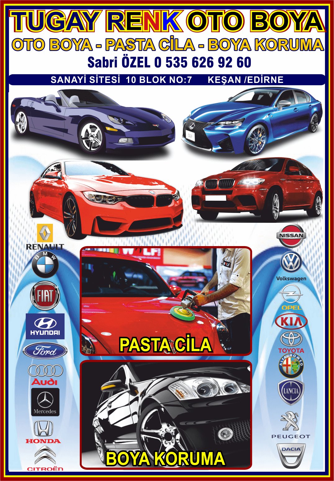 KEŞAN OTO BOYA TUGAY RENK KORUMA OTO PASTA CİLA