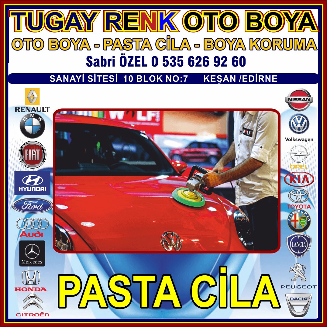 TUGAY RENK KEŞAN OTO BOYA KORUMA PASTA CİLA  - Görsel 1