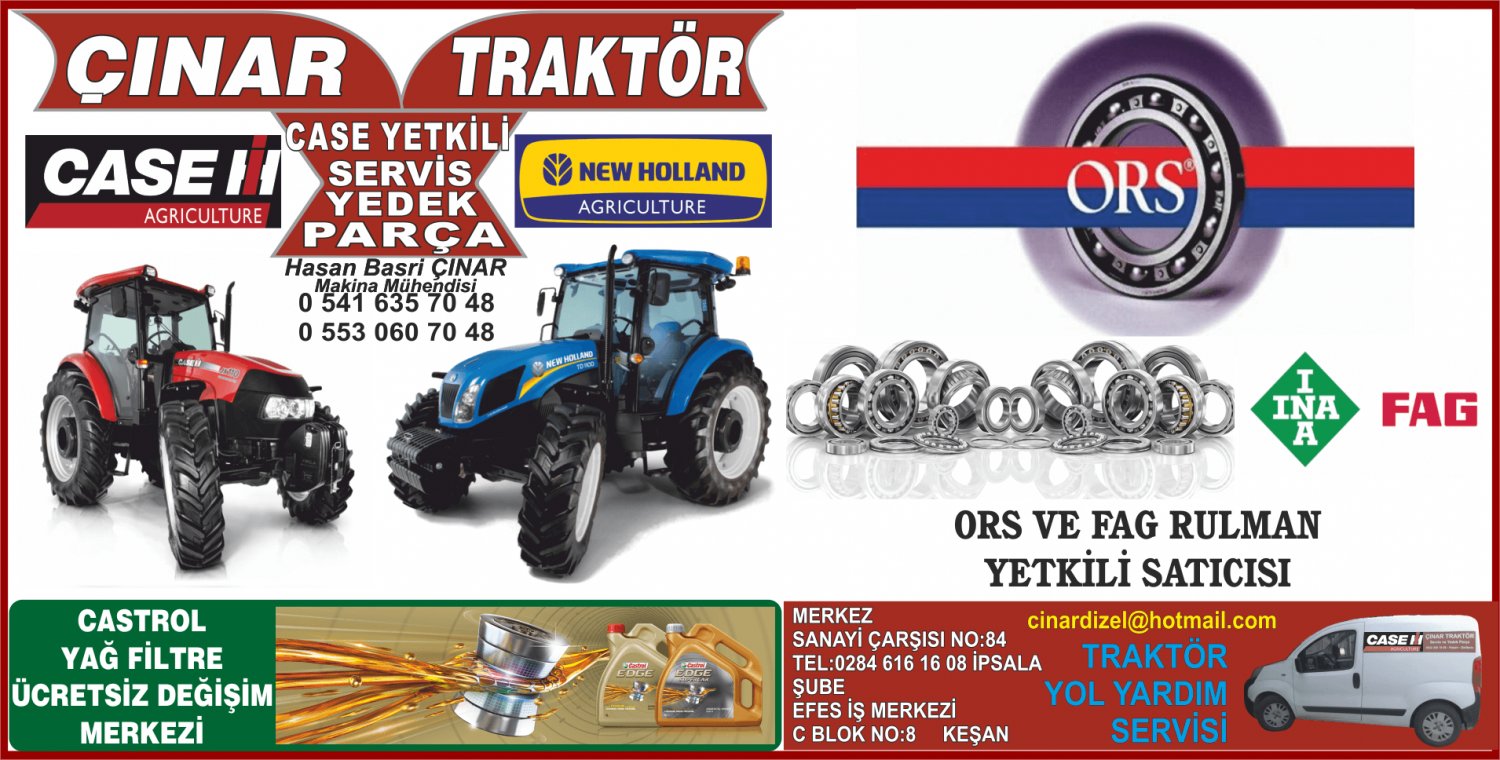 ÇINAR TRAKTÖR SERVİS CASEİ NEW HOLLAND KEŞAN